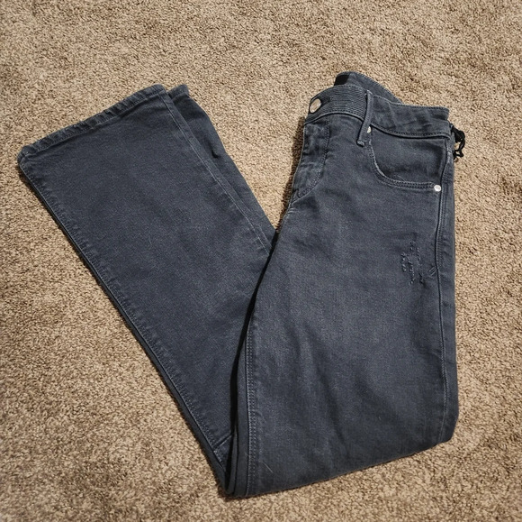 Rta Jeans Size 26 Women's Black Distressed Straight Leg Jeans - Picture 13 of 16